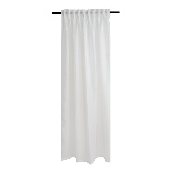 Firana z taśmą SHINY CHIC 140x270 optical white